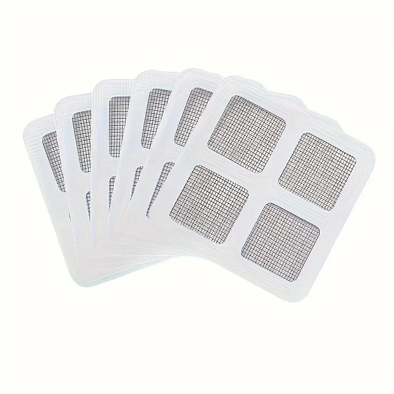 Atrapapelos desechables para ducha, filtro adhesivo de drenaje.
