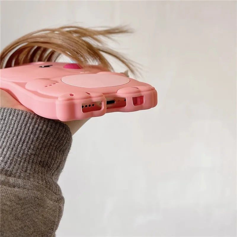 Funda de móvil de silicona con dibujo divertido de castor