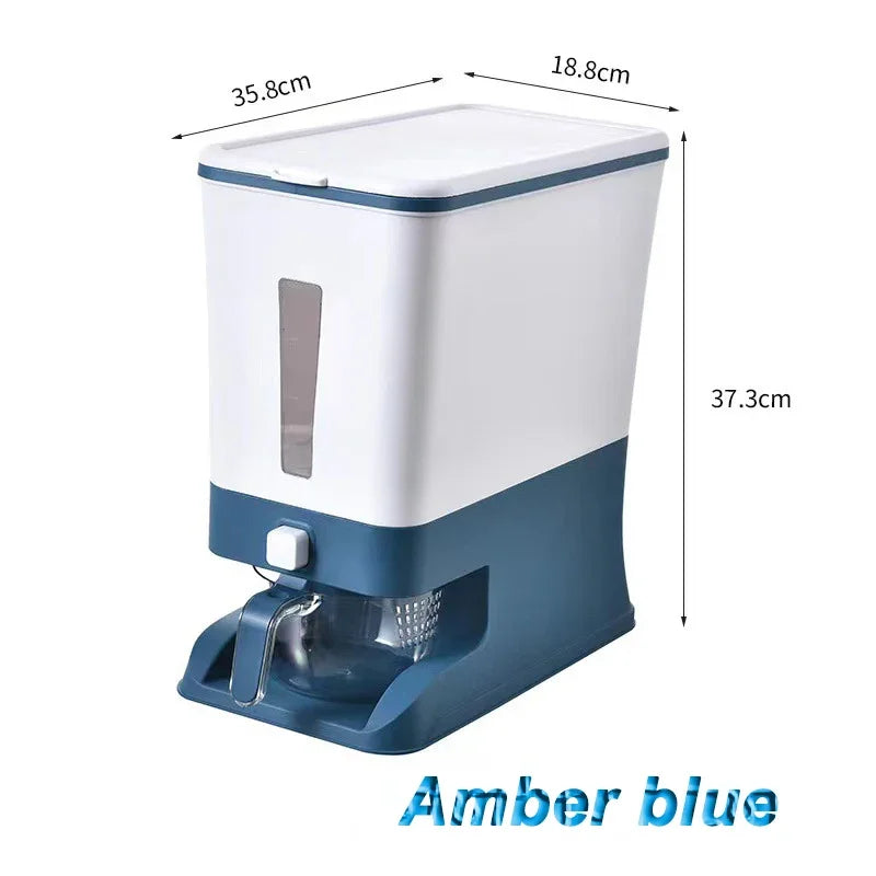 Dispensador de arroz 17,5 libras, a prueba de humedad.