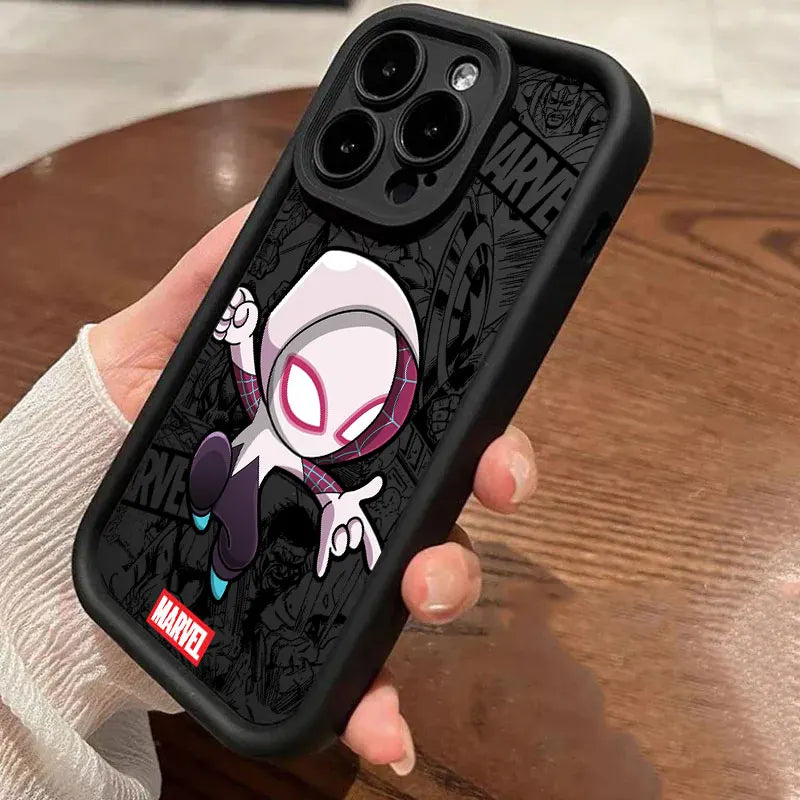 Funda de teléfono Marvel Cartoon Venom Deadpool Groot para iPhone 16, 15, 14, 13, 12 11 X .