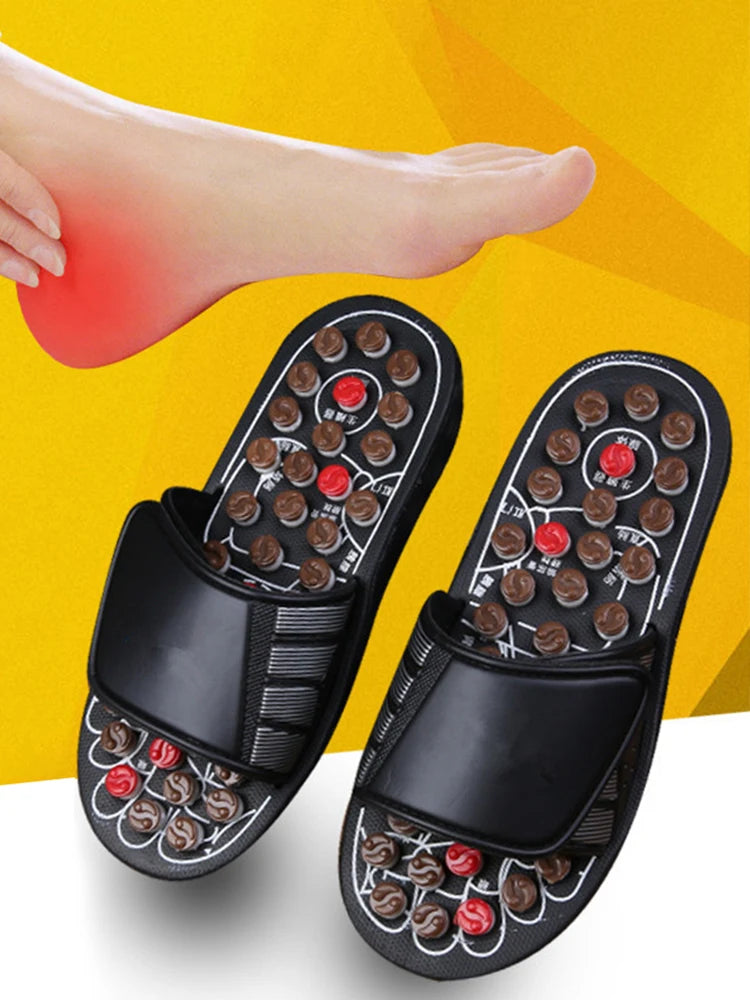 Acupressure Massage Slippers - Foot Reflexology, Blood Circulation Stimulation, Adjustable for Men and Women.