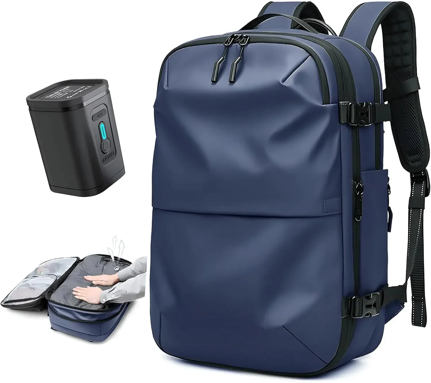 Travel Backpack - Airline Approved Carry-On Luggage Bag, Vacuum Compression, Waterproof, for Laptop, Business and School.