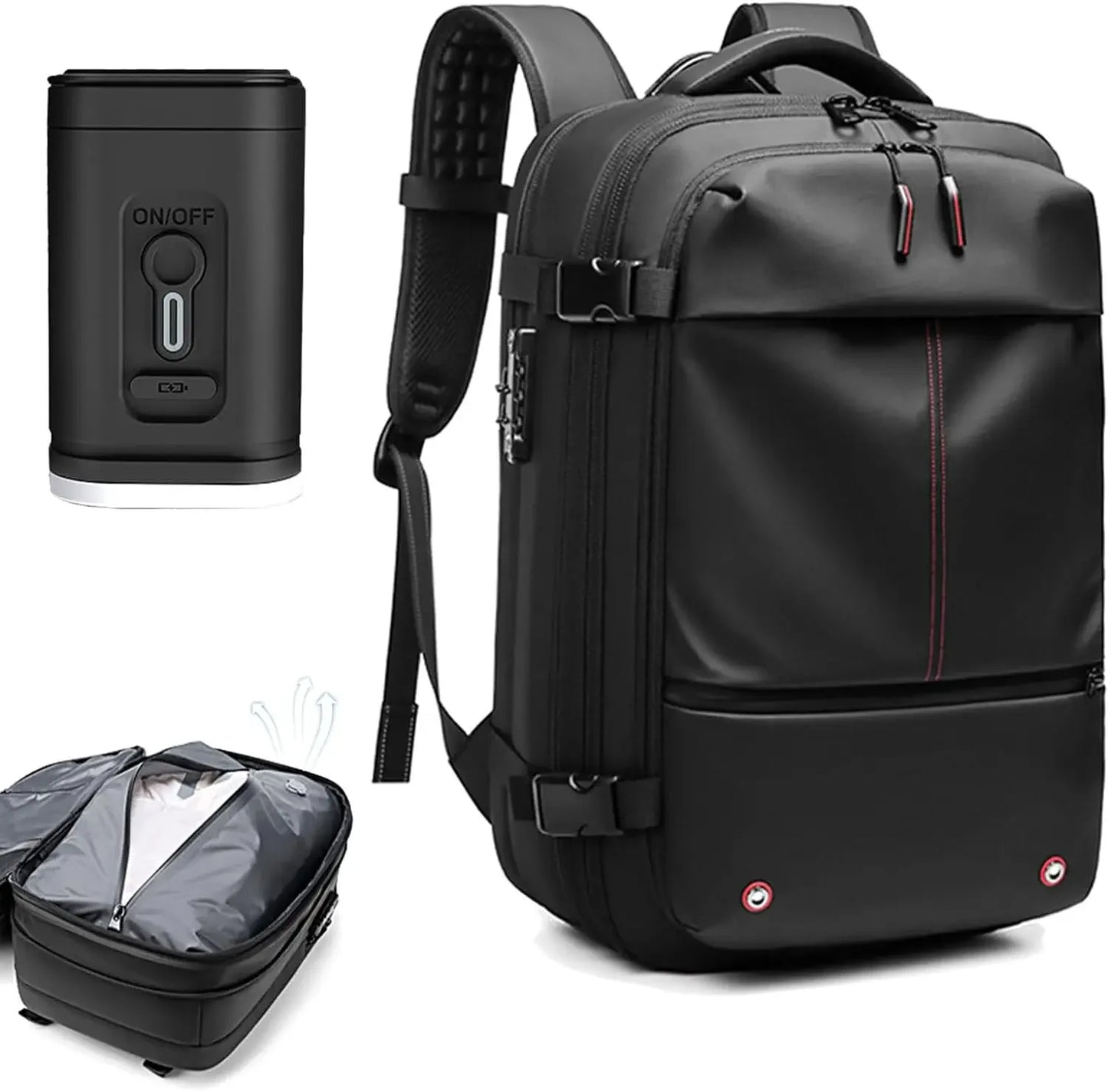 Travel Backpack - Airline Approved Carry-On Luggage Bag, Vacuum Compression, Waterproof, for Laptop, Business and School.