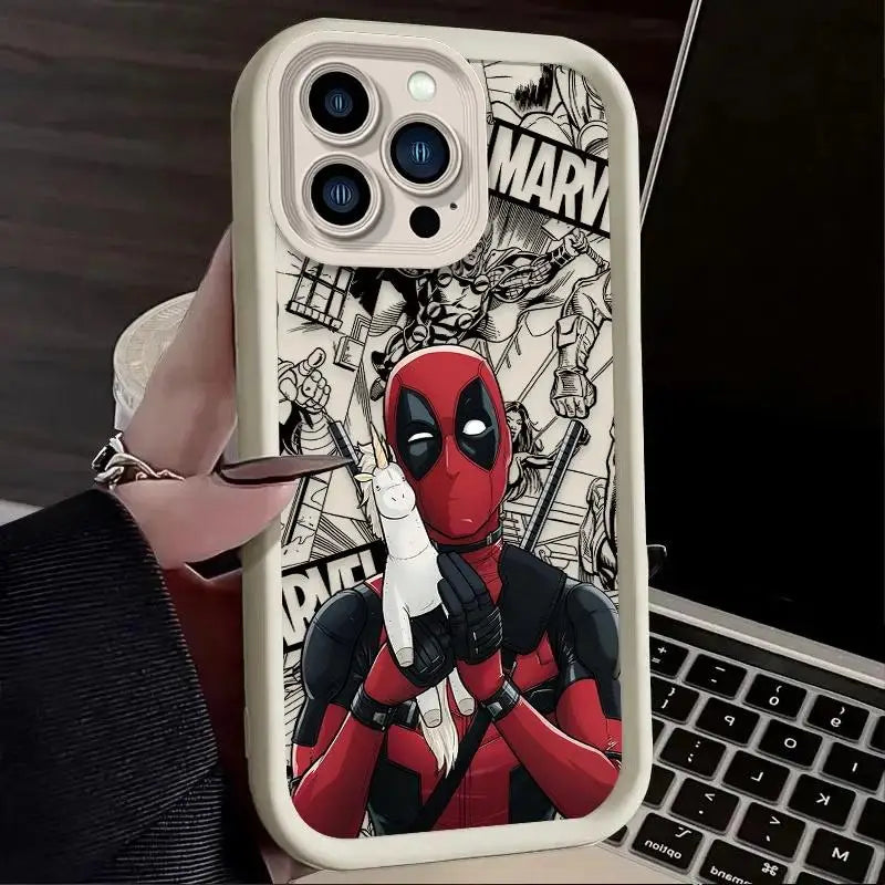 Funda de silicona Marvel Deadpool Groot para iPhone 15 14 13 12 11 X XS XR, suave y linda.