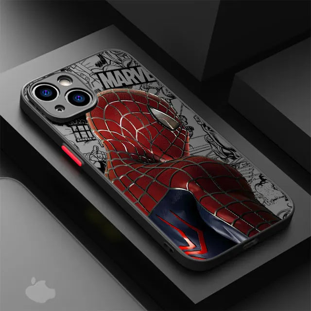 Funda de teléfono Marvel Spider-Man Venom para iPhone 11 12 13 14 15 16 , mate y carcasa dura.