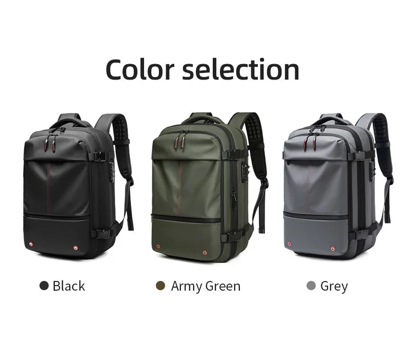 Travel Backpack - Airline Approved Carry-On Luggage Bag, Vacuum Compression, Waterproof, for Laptop, Business and School.