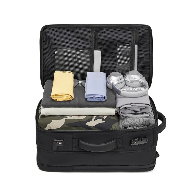 Travel Backpack - Airline Approved Carry-On Luggage Bag, Vacuum Compression, Waterproof, for Laptop, Business and School.