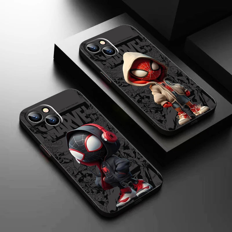 Funda de teléfono Marvel Spiderman Comics para iPhone 15 14 13 12 11 , de silicona líquida suave.