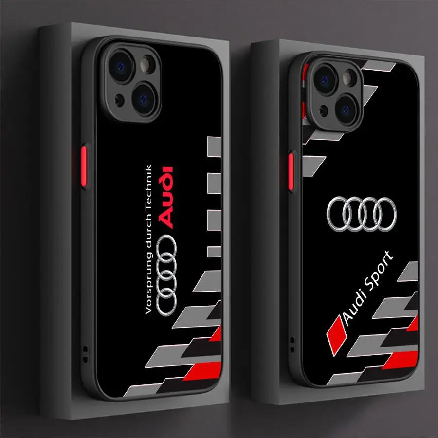 Funda de teléfono Sports-Car Audi para iPhone 16 15 14 13 12 11 X XS XR .