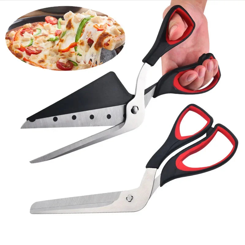 Tijeras de pizza profesionales, cuchillas afiladas desmontables de acero inoxidable, tijeras cortadoras de pizza, espátulas de pizza de fácil corte, herramientas cortadoras.