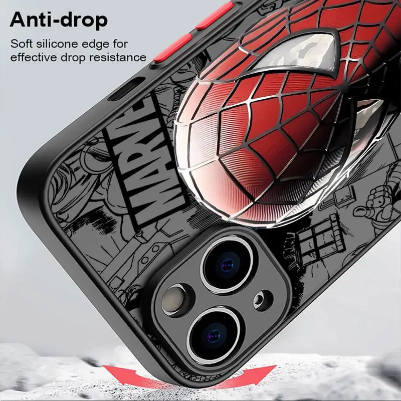 Funda de teléfono Marvel Spider-Man Venom para iPhone 11 12 13 14 15 16 , mate y carcasa dura.