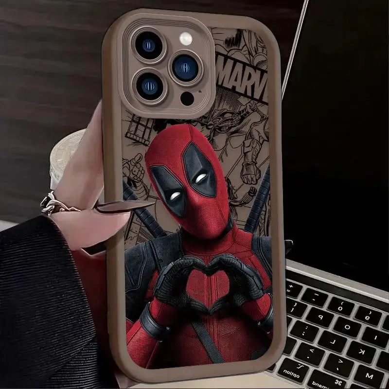 Funda de silicona Marvel Deadpool Groot para iPhone 15 14 13 12 11 X XS XR, suave y linda.