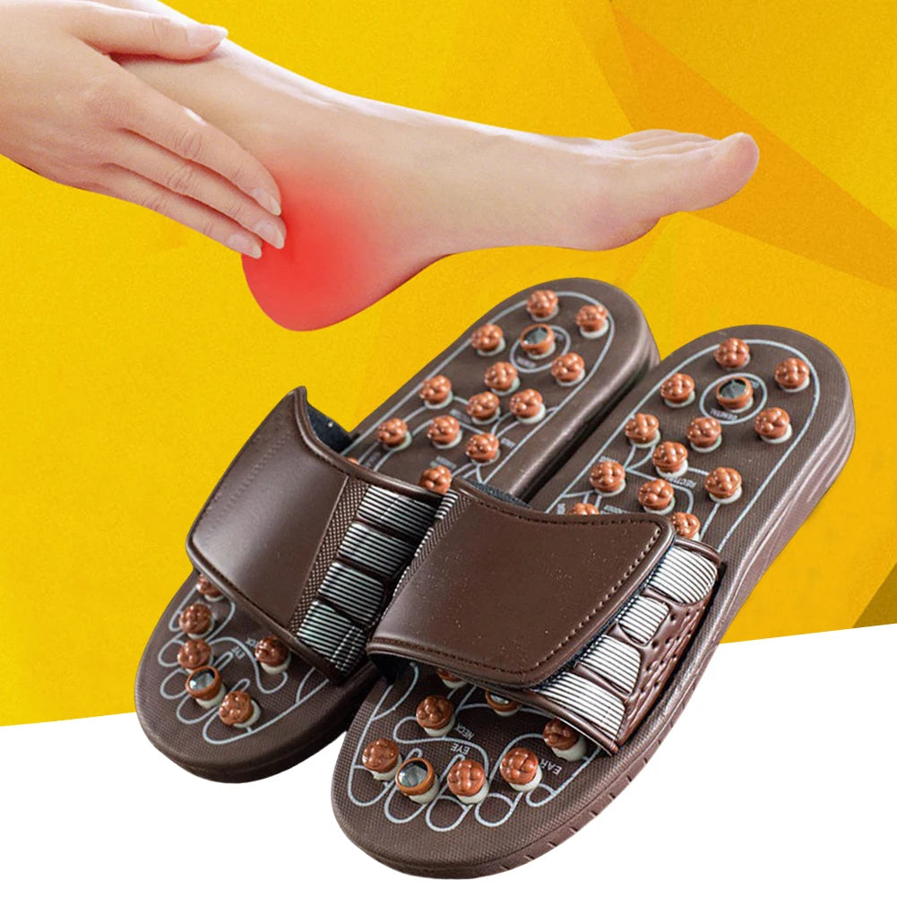 Acupressure Massage Slippers - Foot Reflexology, Blood Circulation Stimulation, Adjustable for Men and Women.