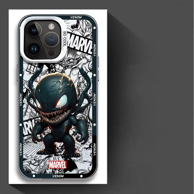 Funda de teléfono Marvel Ironman Deadpool para iPhone 16 15 14 13 12 11 , mate.