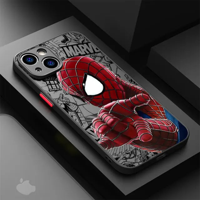 Funda de teléfono Marvel Spider-Man Venom para iPhone 11 12 13 14 15 16 , mate y carcasa dura.