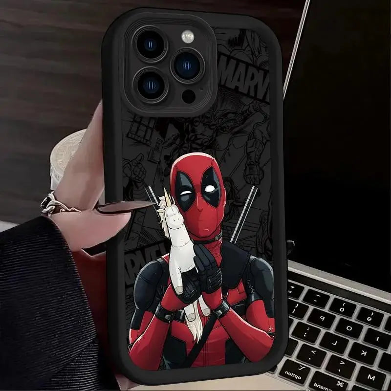 Funda de silicona Marvel Deadpool Groot para iPhone 15 14 13 12 11 X XS XR, suave y linda.