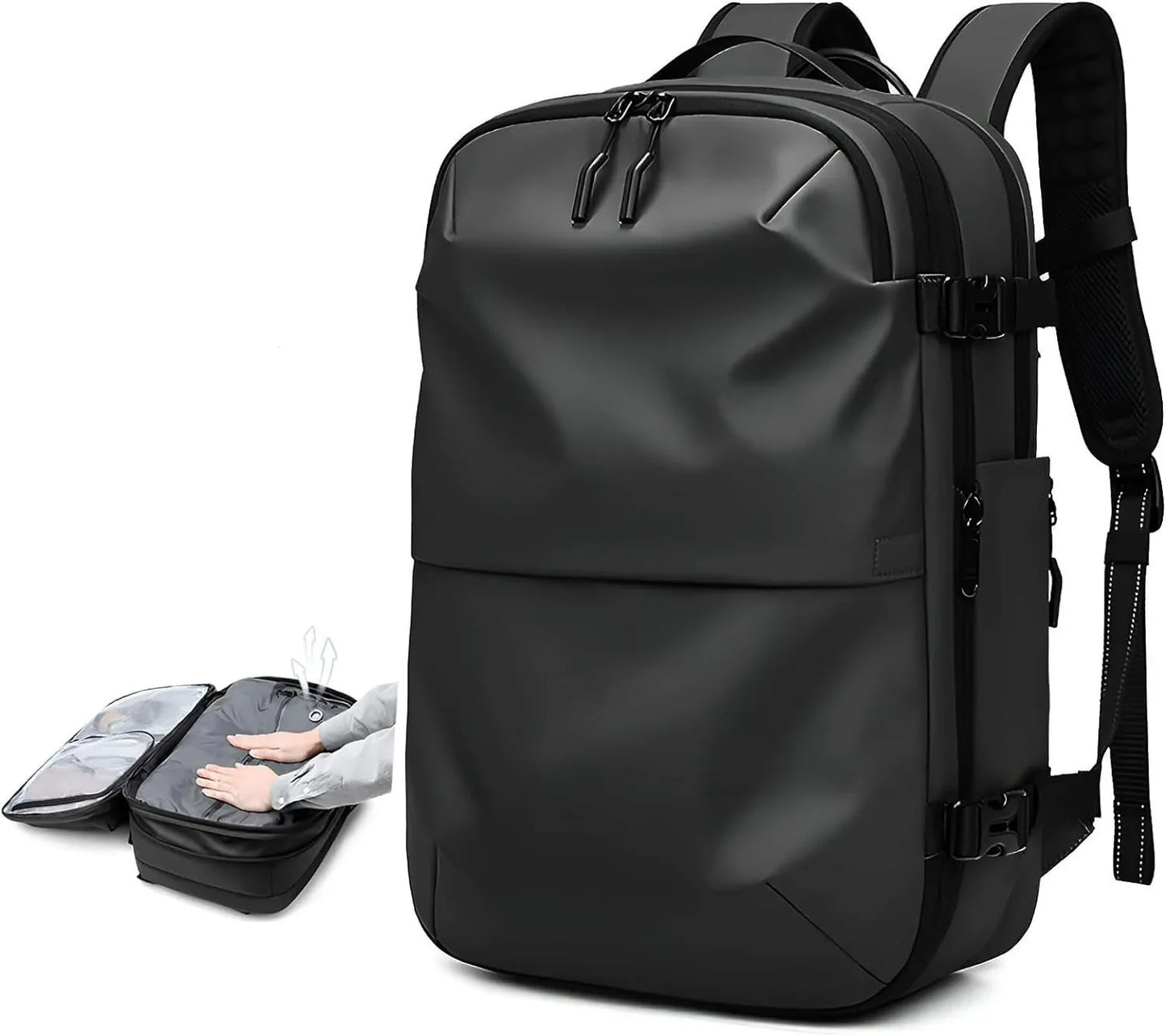 Travel Backpack - Airline Approved Carry-On Luggage Bag, Vacuum Compression, Waterproof, for Laptop, Business and School.