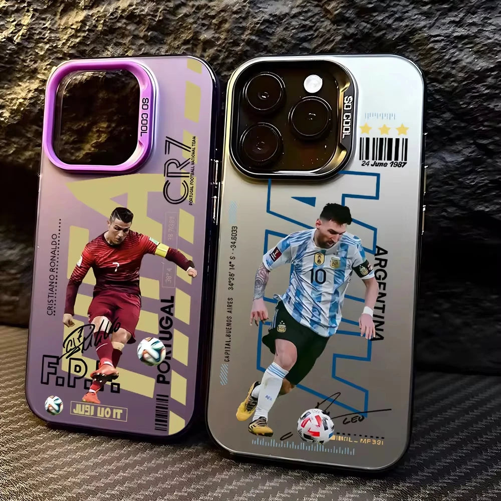 Funda trasera mate Popular No.10 para iPhone 16 15 14 13 12 11 X XR XS 8 7 Plus, anticaídas, M-Messi CR7 NJR.