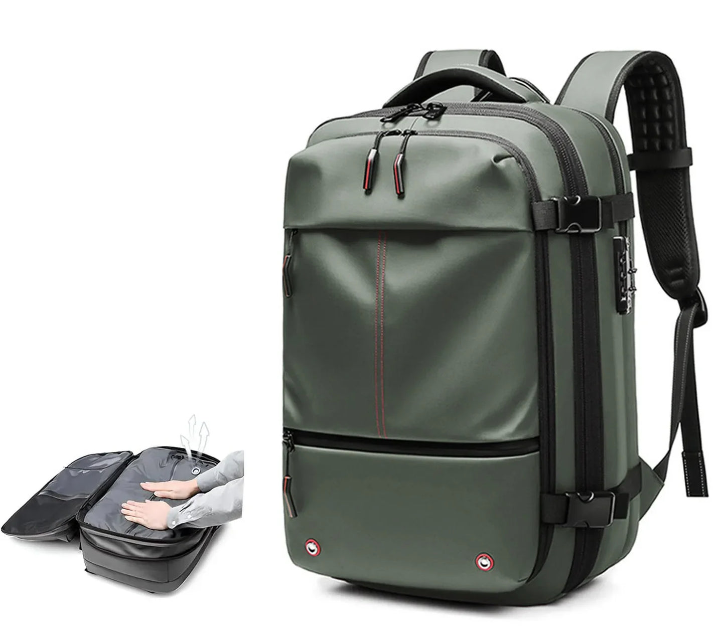 Travel Backpack - Airline Approved Carry-On Luggage Bag, Vacuum Compression, Waterproof, for Laptop, Business and School.