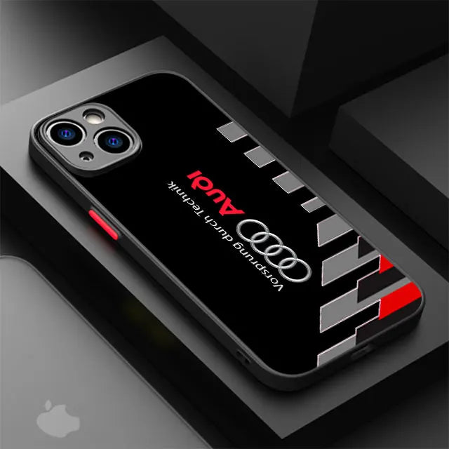 Funda de teléfono Sports-Car Audi para iPhone 16 15 14 13 12 11 X XS XR .