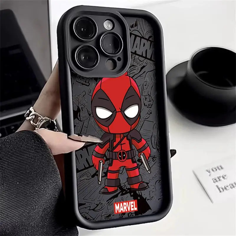 Funda de silicona Marvel Deadpool Groot para iPhone 15 14 13 12 11 X XS XR, suave y linda.