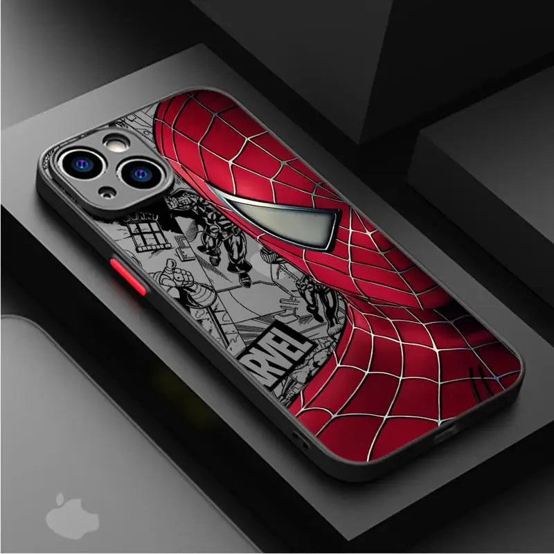 Funda de teléfono Marvel Spider-Man Venom para iPhone 11 12 13 14 15 16 , mate y carcasa dura.