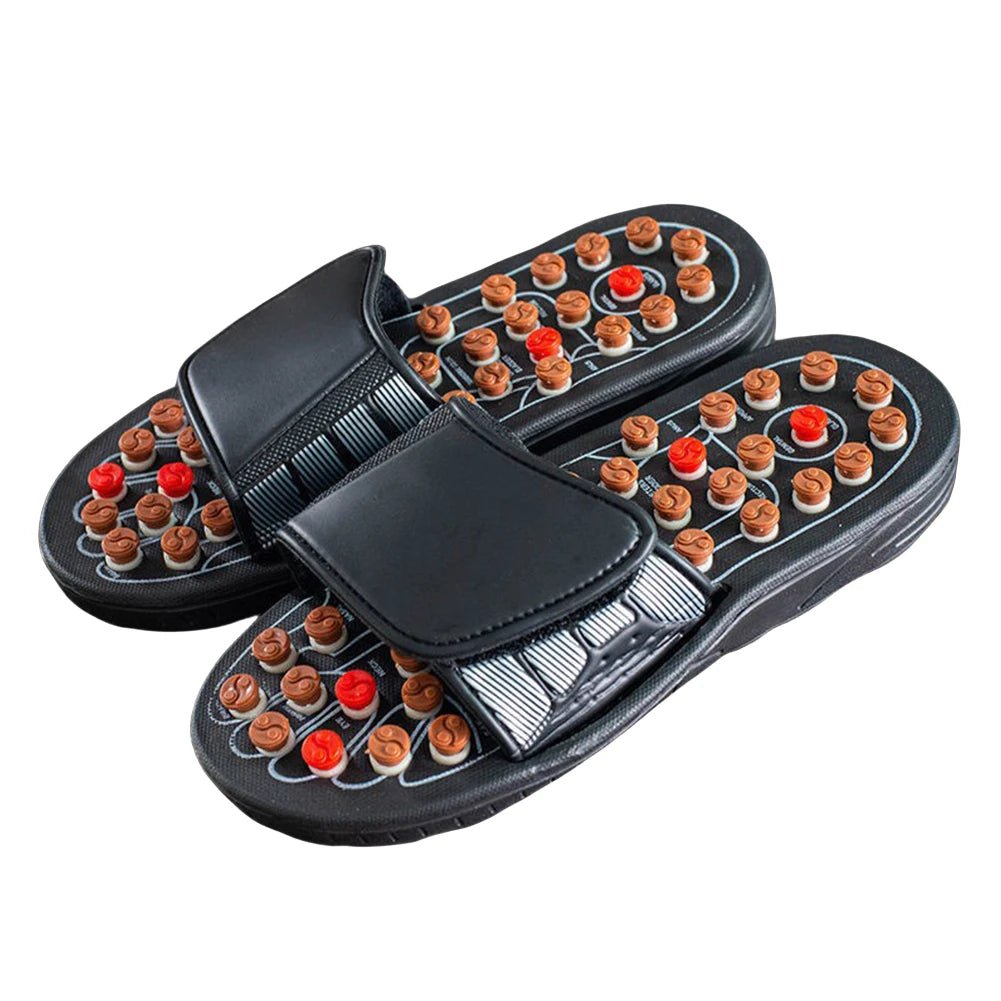 Acupressure Massage Slippers - Foot Reflexology, Blood Circulation Stimulation, Adjustable for Men and Women.