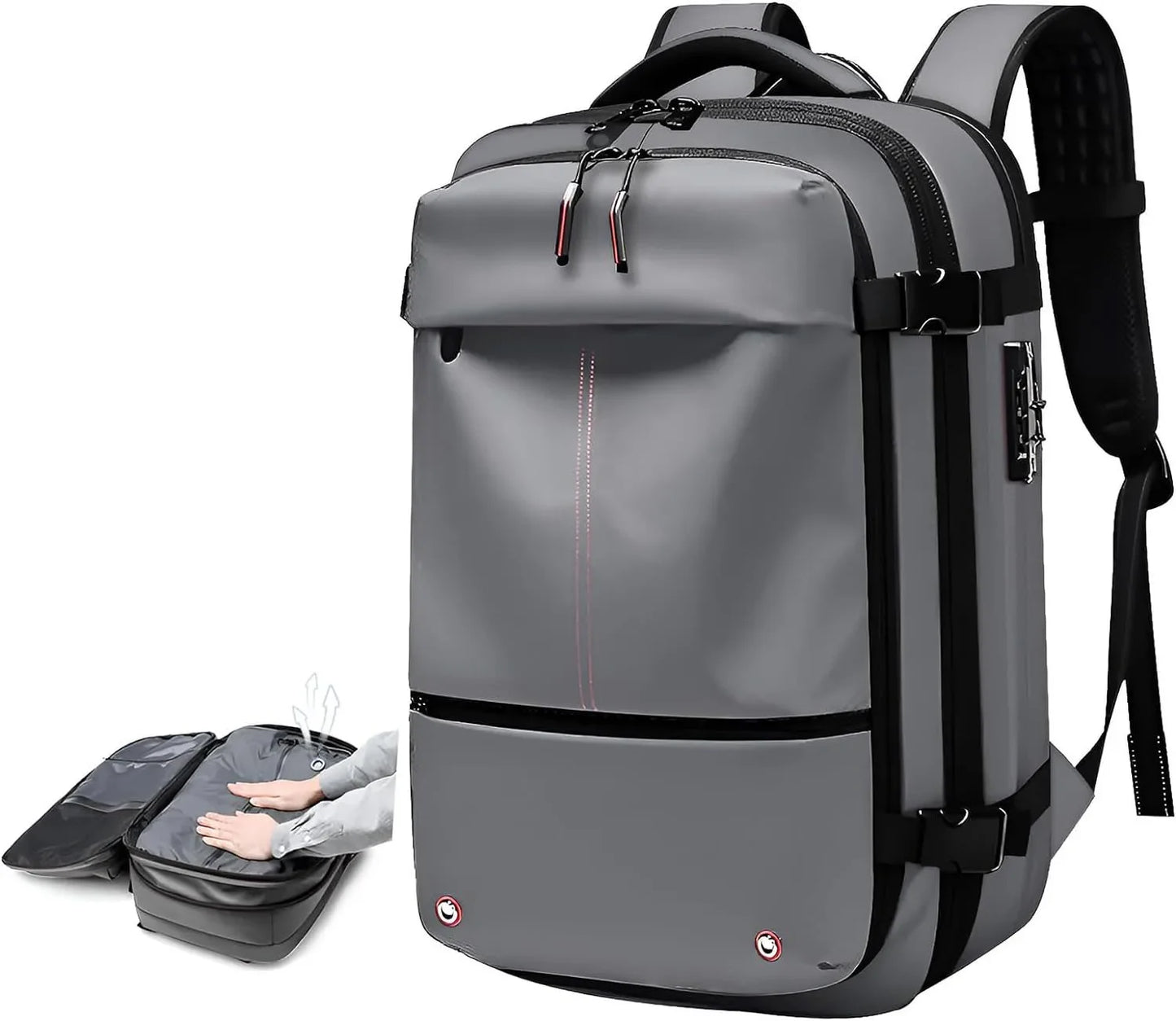 Travel Backpack - Airline Approved Carry-On Luggage Bag, Vacuum Compression, Waterproof, for Laptop, Business and School.