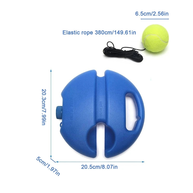 Entrenador de tenis con pelota de rebote para práctica.