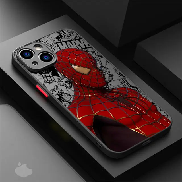 Funda de teléfono Marvel Spider-Man Venom para iPhone 11 12 13 14 15 16 , mate y carcasa dura.