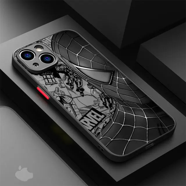 Funda de teléfono Marvel Spider-Man Venom para iPhone 11 12 13 14 15 16 , mate y carcasa dura.