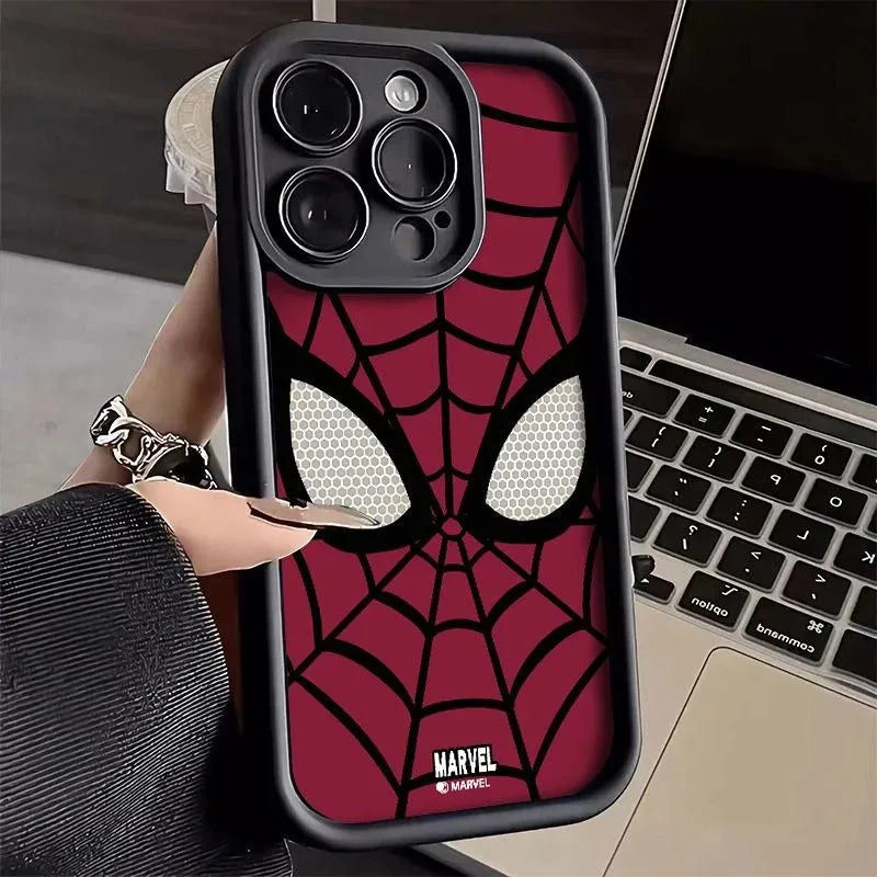 Funda de teléfono TPU suave multietapa de Spider Man para iPhone 14 Pro 15 16 Plus 13 Pro Max 12 11 X XS XR 7 8 Plus .