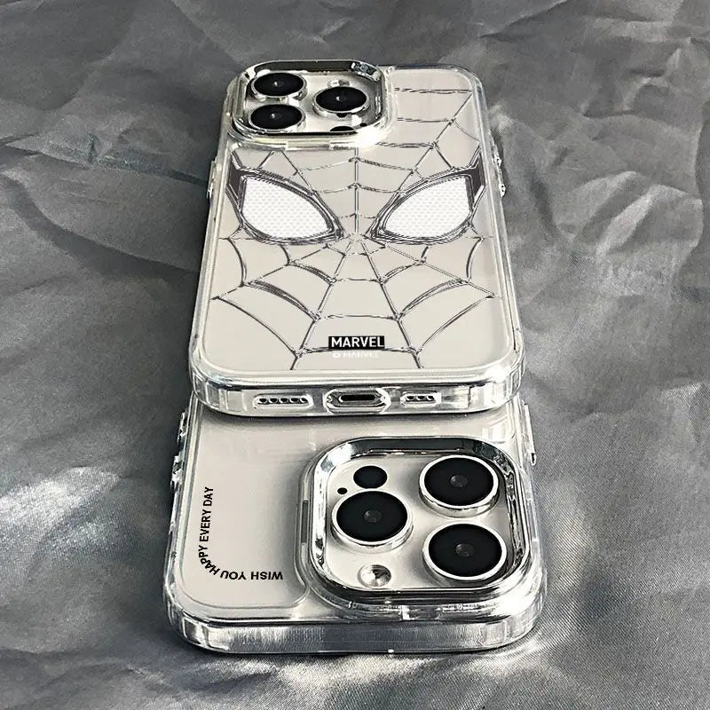 Funda de silicona suave Marvel Spider-Man para iPhone 16 15 14 13 12 11 8 7 Plus X XR XS Max, estilo Y2K y antichoque.