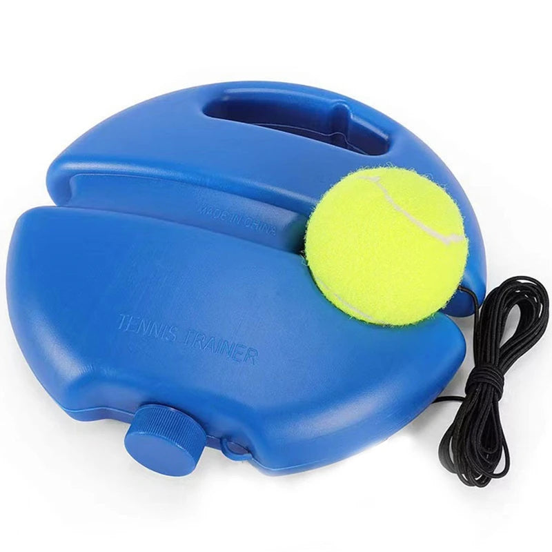 Entrenador de tenis con pelota de rebote para práctica.