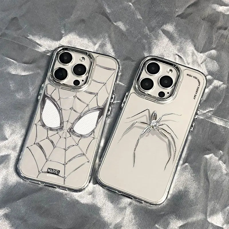 Funda de silicona suave Marvel Spider-Man para iPhone 16 15 14 13 12 11 8 7 Plus X XR XS Max, estilo Y2K y antichoque.