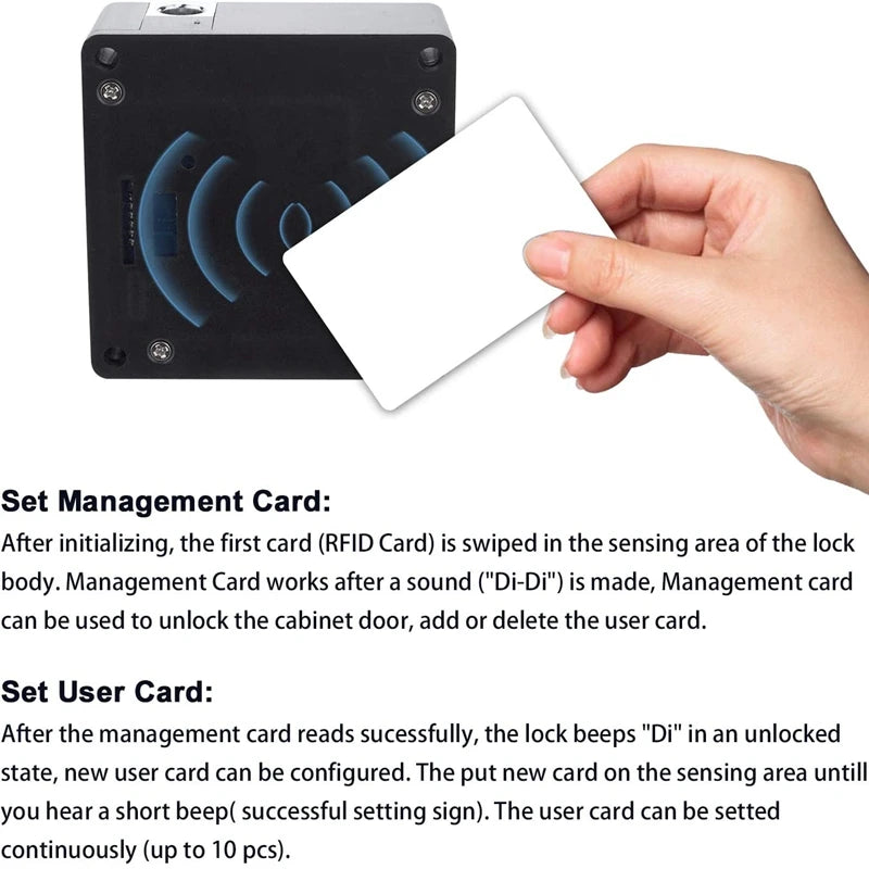 Cerradura electrónica RFID inteligente para cajones.