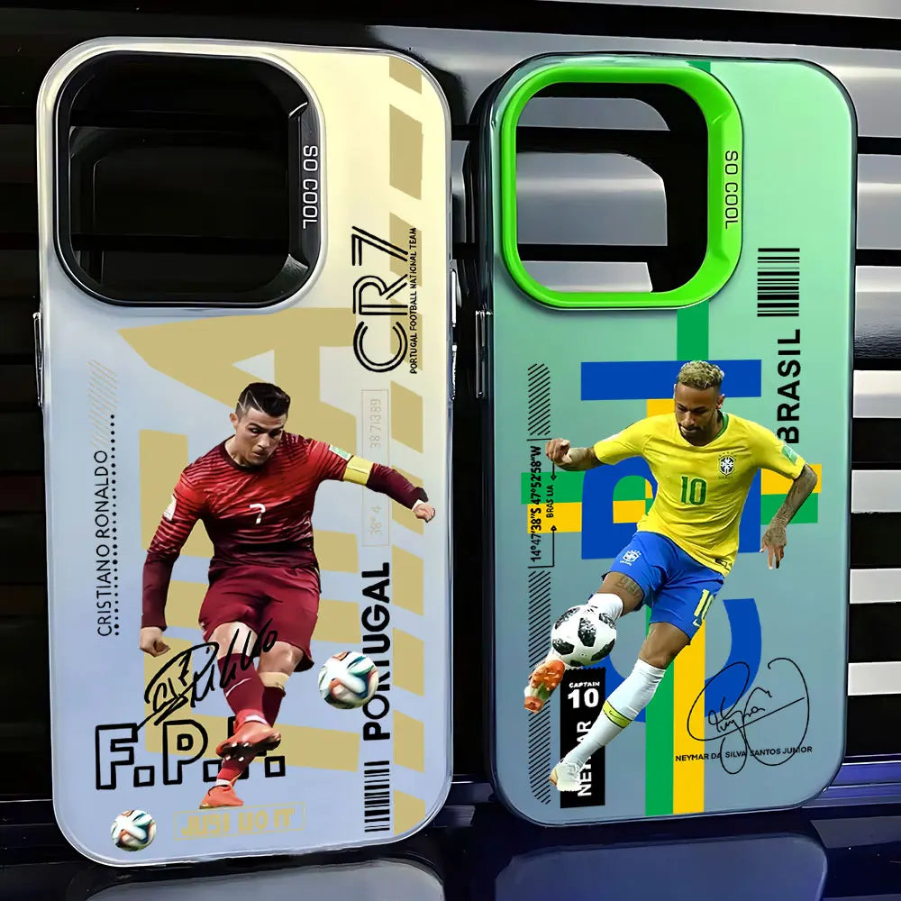 Funda trasera mate Popular No.10 para iPhone 16 15 14 13 12 11 X XR XS 8 7 Plus, anticaídas, M-Messi CR7 NJR.