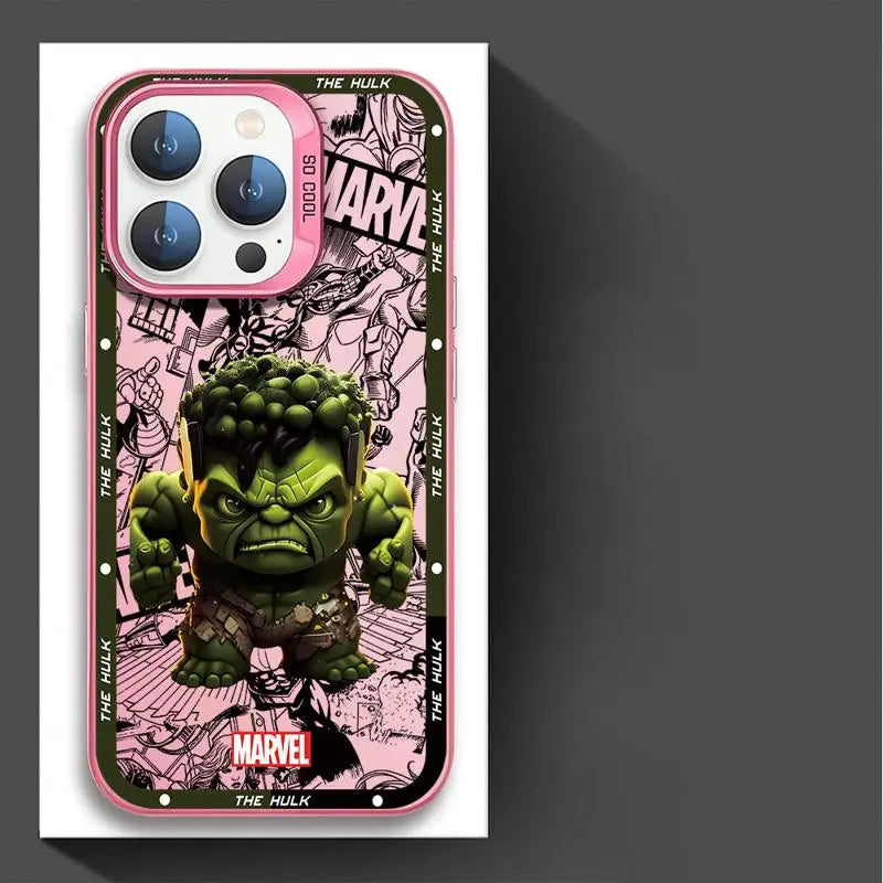 Funda de teléfono Marvel Ironman Deadpool para iPhone 16 15 14 13 12 11 , mate.