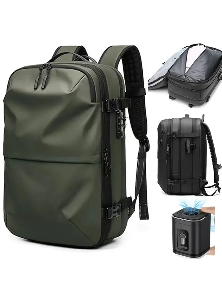 Travel Backpack - Airline Approved Carry-On Luggage Bag, Vacuum Compression, Waterproof, for Laptop, Business and School.