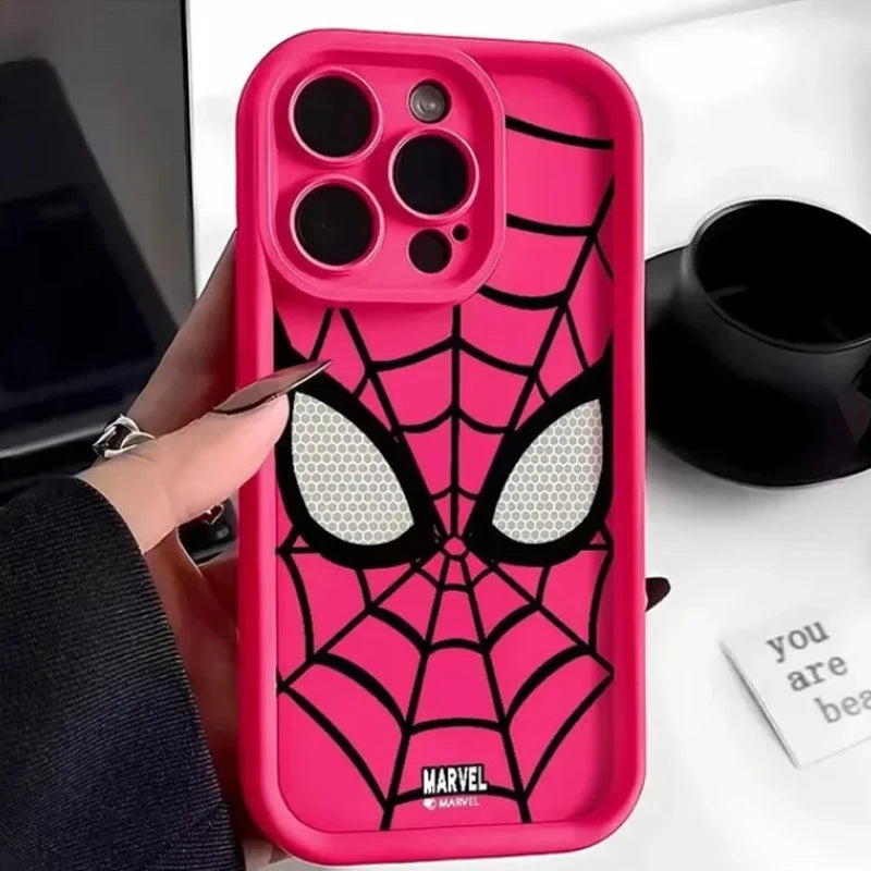 Funda de teléfono TPU suave multietapa de Spider Man para iPhone 14 Pro 15 16 Plus 13 Pro Max 12 11 X XS XR 7 8 Plus .