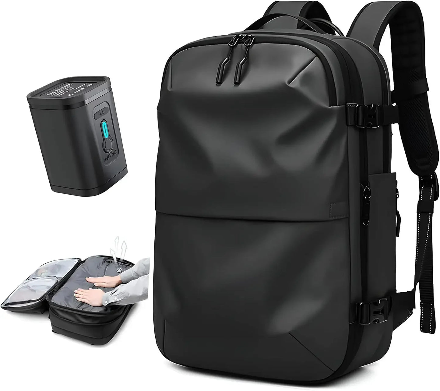 Travel Backpack - Airline Approved Carry-On Luggage Bag, Vacuum Compression, Waterproof, for Laptop, Business and School.