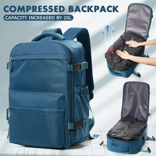 Vacuum Compression Travel Backpack - For Men &amp; Women, College Backpack, Business Backpack, Laptop Backpack &amp; Airplane Cabin Friendly.