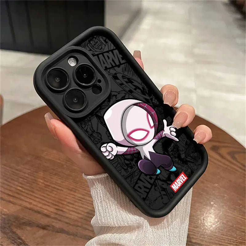 Funda de teléfono Marvel Cartoon Venom Deadpool Groot para iPhone 16, 15, 14, 13, 12 11 X .