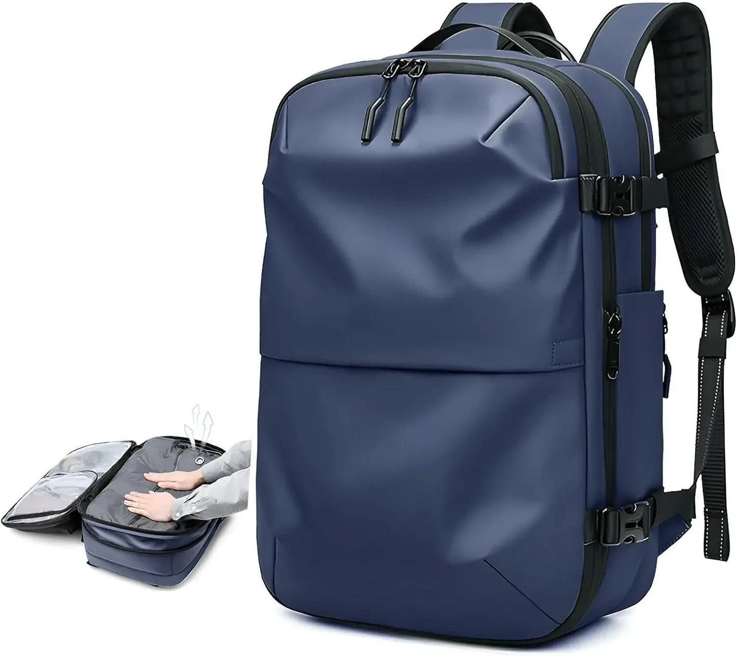 Travel Backpack - Airline Approved Carry-On Luggage Bag, Vacuum Compression, Waterproof, for Laptop, Business and School.