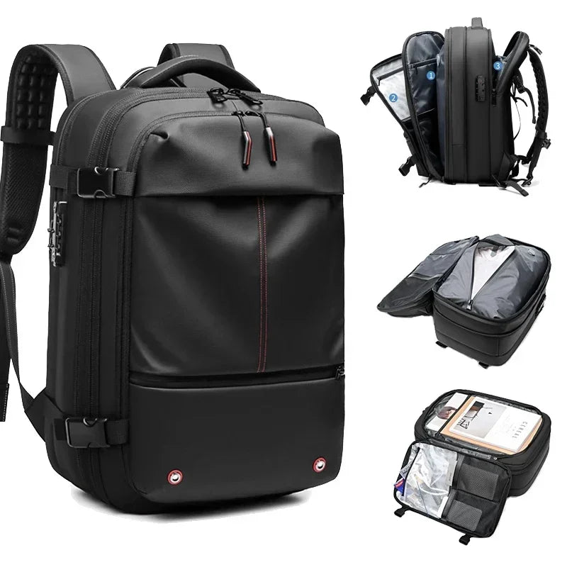 Travel Backpack - Airline Approved Carry-On Luggage Bag, Vacuum Compression, Waterproof, for Laptop, Business and School.