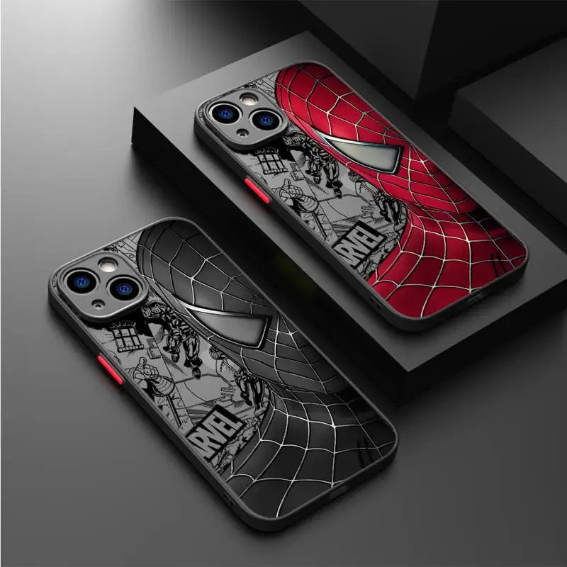 Funda de teléfono Marvel Spider-Man Venom para iPhone 11 12 13 14 15 16 , mate y carcasa dura.