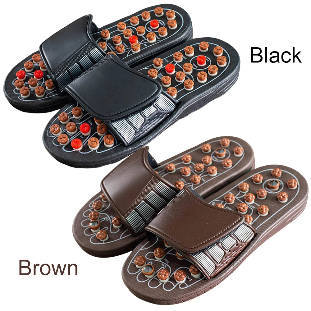 Acupressure Massage Slippers - Foot Reflexology, Blood Circulation Stimulation, Adjustable for Men and Women.