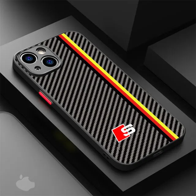 Funda de teléfono Sports-Car Audi para iPhone 16 15 14 13 12 11 X XS XR .