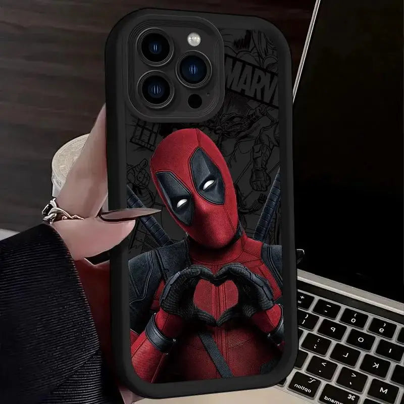 Funda de silicona Marvel Deadpool Groot para iPhone 15 14 13 12 11 X XS XR, suave y linda.