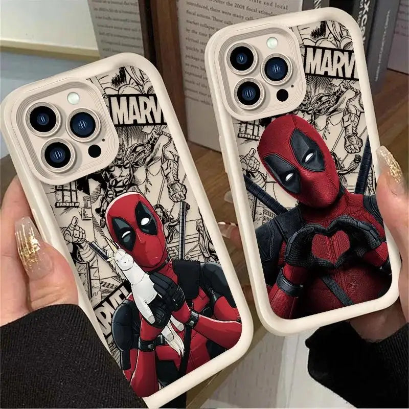 Funda de silicona Marvel Deadpool Groot para iPhone 15 14 13 12 11 X XS XR, suave y linda.